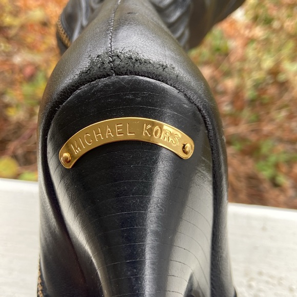 Michael Kors Tall Black Nappa Leather Webster Boots Women's Size 8.5 - Picture 10 of 11